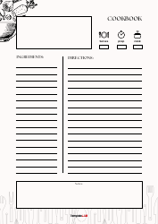Document preview: Cookbook Template