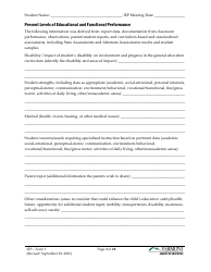 Form 5 Individualized Education Program (Iep) - Vermont, Page 3