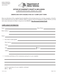 Form PE-703 Americans With Disabilities Act Complaint Form - New York
