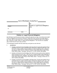 Document preview: Form CR08.0800WI Petition Re: Legal Financial Obligation - Washington