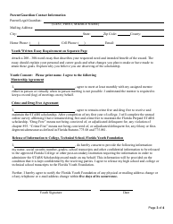 Florida Youth Foundation Stars Scholarship Application - Florida, Page 3