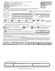Document preview: Form DAD-BARP-005 Cultivated Grower Registration and Shipment Certificate Application - Wisconsin, 2024