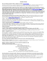 Minnesota Nonprofit Limited Liability Company Articles of Organization - Minnesota, Page 4