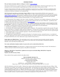 Foreign Corporation or Cooperative Certificate of Authority to Transact Business in Minnesota - Minnesota, Page 4