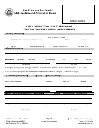 Form 535 Landlord Petition for Extension of Time to Complete Capital Improvements - City and County of San Francisco, California, Page 4