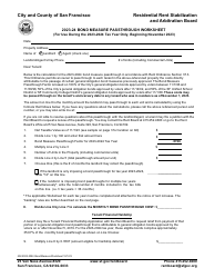 Form 538 Bond Measure Passthrough Worksheet - City and County of San Francisco, California
