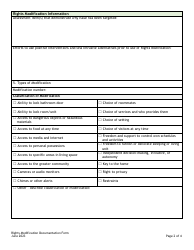 Rights Modification Documentation Form - Colorado, Page 2