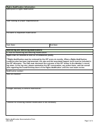 Rights Modification Documentation Form - Colorado, Page 3