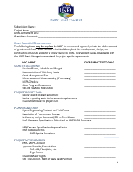 Document preview: Dnrc Grant Checklist - Montana