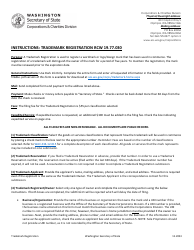 Document preview: Trademark Registration - Washington