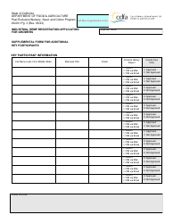 Form 69-001 Industrial Hemp Registration Application for Growers - California, Page 3
