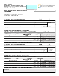 Form 69-001 Industrial Hemp Registration Application for Growers - California, Page 4