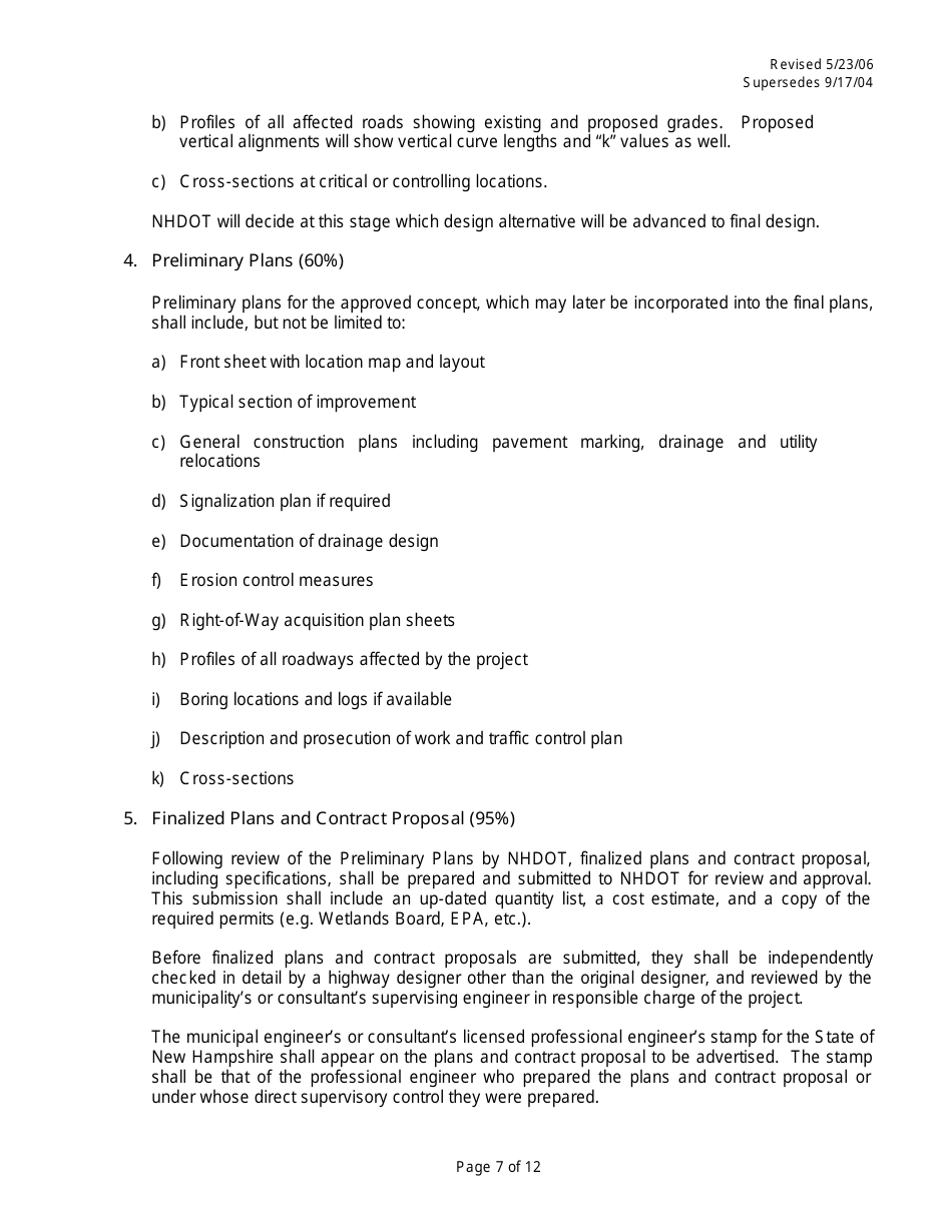 Attachment C Consultant / Contractor Performance Evaluation - New Hampshire, Page 7