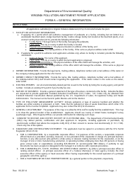 Form A Virginia Pollution Abatement Permit Application - All Applicants - Virginia, Page 2