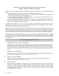 Form B Virginia Pollution Abatement Permit Application - Animal Feeding Operations (Afos) - Virginia, Page 2