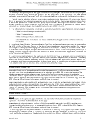 Virginia Pollution Abatement Permit Application General Instructions - Virginia, Page 2
