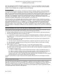 Virginia Pollution Abatement Permit Application General Instructions - Virginia, Page 3
