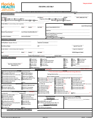Form DH1847 Fl Bphl Clinical Lab Test Requisition Form - Florida