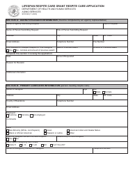 Document preview: Form SFN548 Lifespan Respite Care Grant Respite Care Application - North Dakota