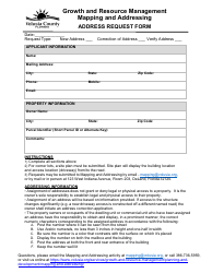 Document preview: Address Request Form - Volusia County, Florida