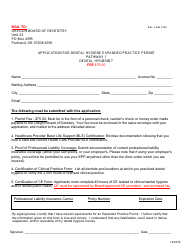 Application for Dental Hygiene Expanded Practice Permit - Pathway 1 - Oregon, Page 3