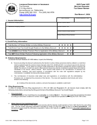 Document preview: Form 1425 Military Discount Tax Credit Report - Louisiana, 2023