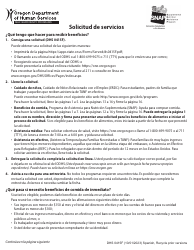 Document preview: Formulario DHS0415F Solicitud De Servicios - Oregon (Spanish)