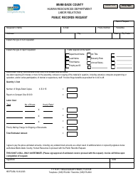Document preview: Public Records Request - Miami-Dade County, Florida