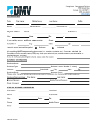 Form CED-020 Compliance Enforcement Complaint - Nevada, Page 2