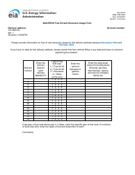 Document preview: Form EIA-457G Recs Fuel Oil and Kerosene Usage Form, 2024