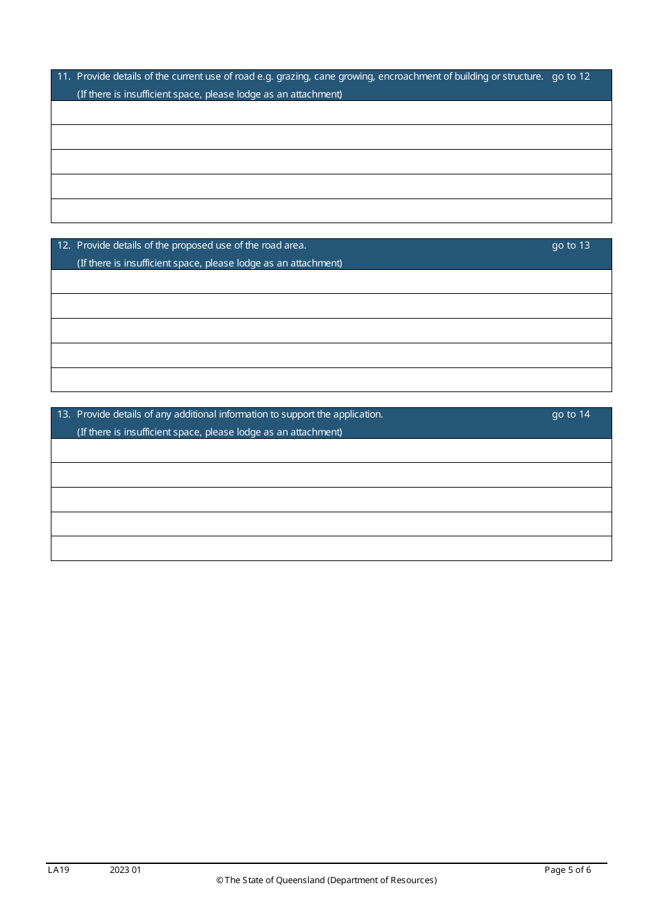 Form LA19 Part B Road Licence Application - Queensland, Australia, Page 5
