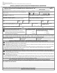 Document preview: Form 2-15 Judicial Candidate Application for Nomination by Convention - Texas (English/Spanish)