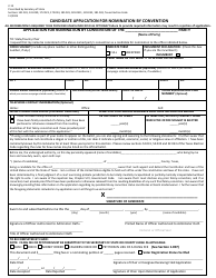 Document preview: Form 2-13 Candidate Application for Nomination by Convention - Texas (English/Spanish)