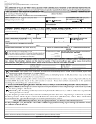 Document preview: Form 2-24 Declaration of Judicial Write-In Candidacy for General Election for State and County Officers - Texas (English/Spanish)