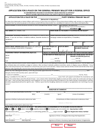 Form 2-5 Application for a Place on the General Primary Ballot for a Federal Office - Texas (English/Spanish)