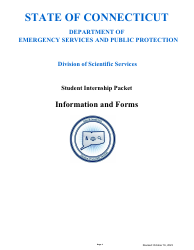 Document preview: Despp Division of Scientific Services Co-op Internship Application - Connecticut