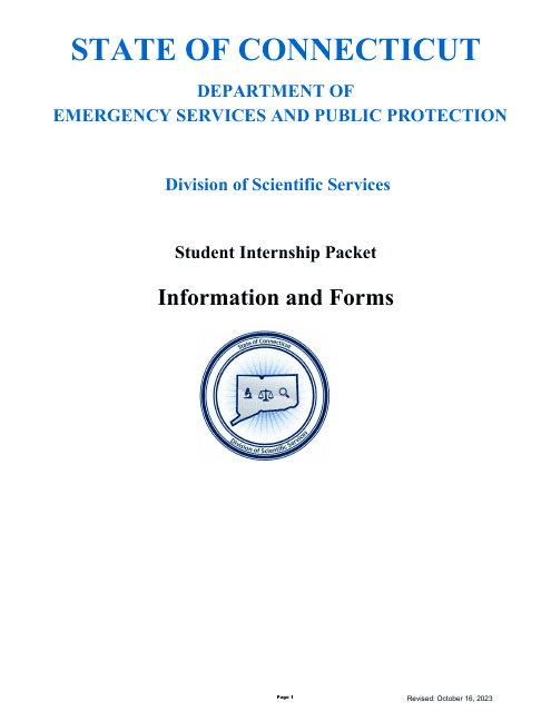 Despp Division of Scientific Services Co-op Internship Application - Connecticut Download Pdf