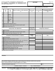 Document preview: Form DOT LAPM16-A Dla Weekly Statement of Working Days - California