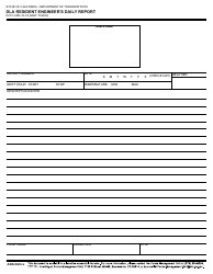 Document preview: Form DOT LAPM16-C2 Dla Resident Engineer's Daily Report - California