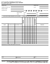 Document preview: Form DOT LAPM16-C1 Dla Assistant Engineer's Daily Report - California