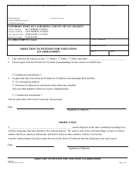 Form SJPR-403 Objection to Petition for Visitation (Guardianship) - County of San Joaquin, California
