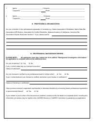 Office of Court Adr Roster Application - Maine, Page 6