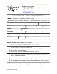 Notary Public Commission Application/Renewal - Wyoming, Page 2