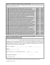 Notary Public Commission Application/Renewal - Wyoming, Page 3