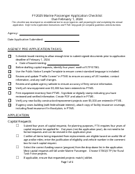 Marine Passenger Application Checklist - Michigan