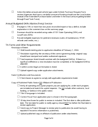 Marine Passenger Application Checklist - Michigan, Page 2