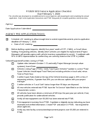 5310 Service Application Checklist - Michigan