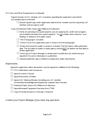Regular Service Application Checklist - Michigan, Page 5