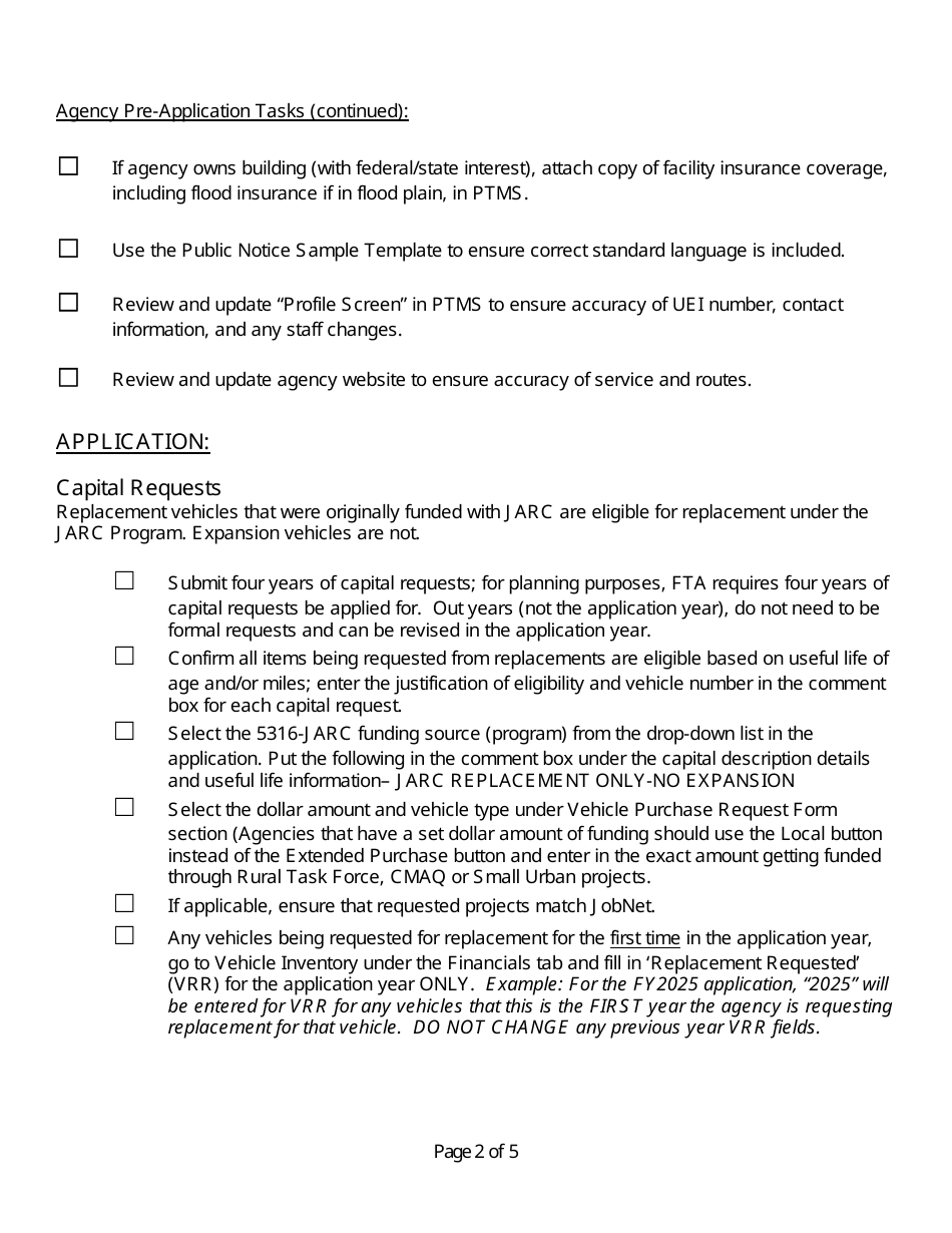 Jarc Application Checklist - Michigan, Page 2