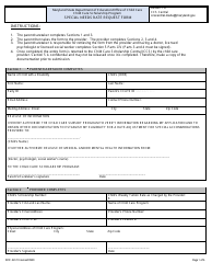 Form DOC341.10 Special Needs Rate Request Form - Child Care Scholarship Program - Maryland